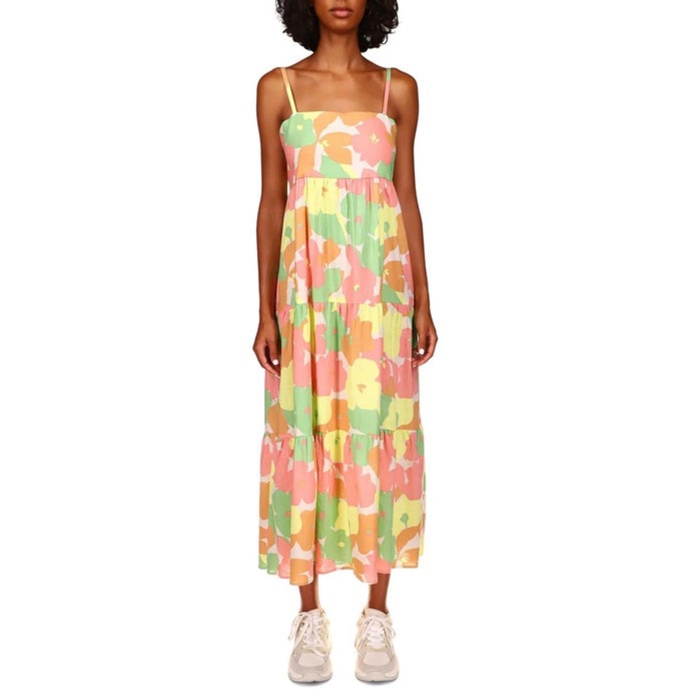Sanctuary - Get Away Square Neck Sleeveless Tie Back Detail Midi Dress NWT RETRO - Picture 1 of 3